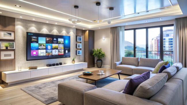 Escolher uma TV desproporcional pode deixar o ambiente com aspecto vazio ou excessivamente sobrecarregado