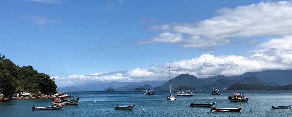 Praia de Picinguaba, em Ubatuba, no litoral norte de São Paulo