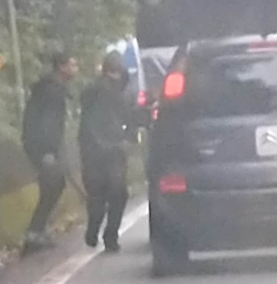 Aproveitando-se que o trânsito estava parado, a dupla abordou os passageiros do carro munidos com uma arma de fogo