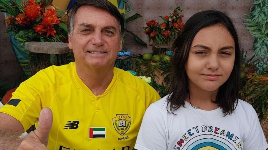 Bolsonaro e sua filha, Laura, de 10 anos