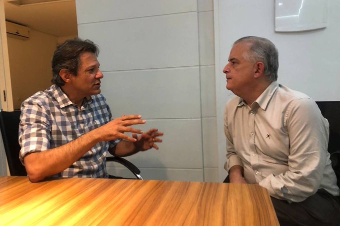 Fernando Haddad e Marcio França se reuniram nesta sexta (19)
