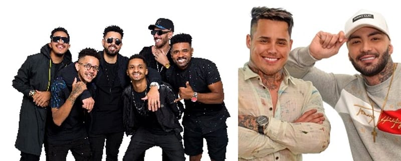 Grupo de pagode D'Preto e dupla sertaneja Ruan & Vini agitam o 'Música no Brisa' a partir das 20h, na Praça de Alimentação do Shopping Brisamar