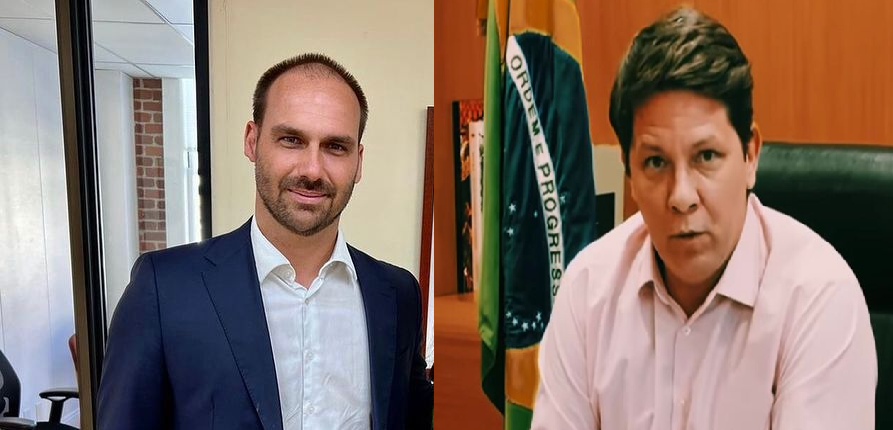 Eduardo Bolsonaro (PSL-SP) e o secretário especial da Cultura, Mário Frias, trocaram farpas publicamente com os ex-aliados, os irmãos Abraham e Arthur