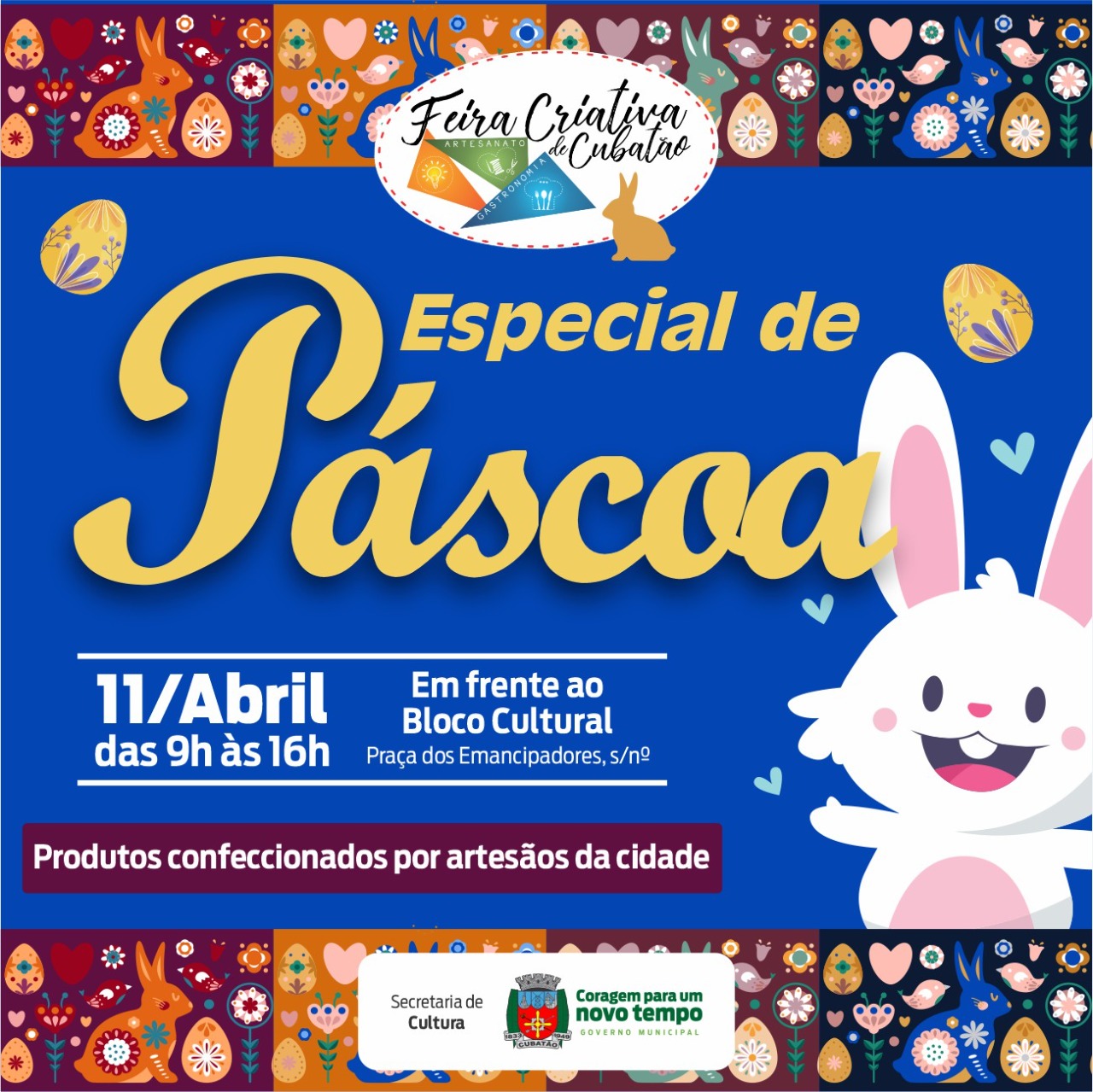 Cubatão promove Feira Criativa de Páscoa nesta segunda-feira (11)