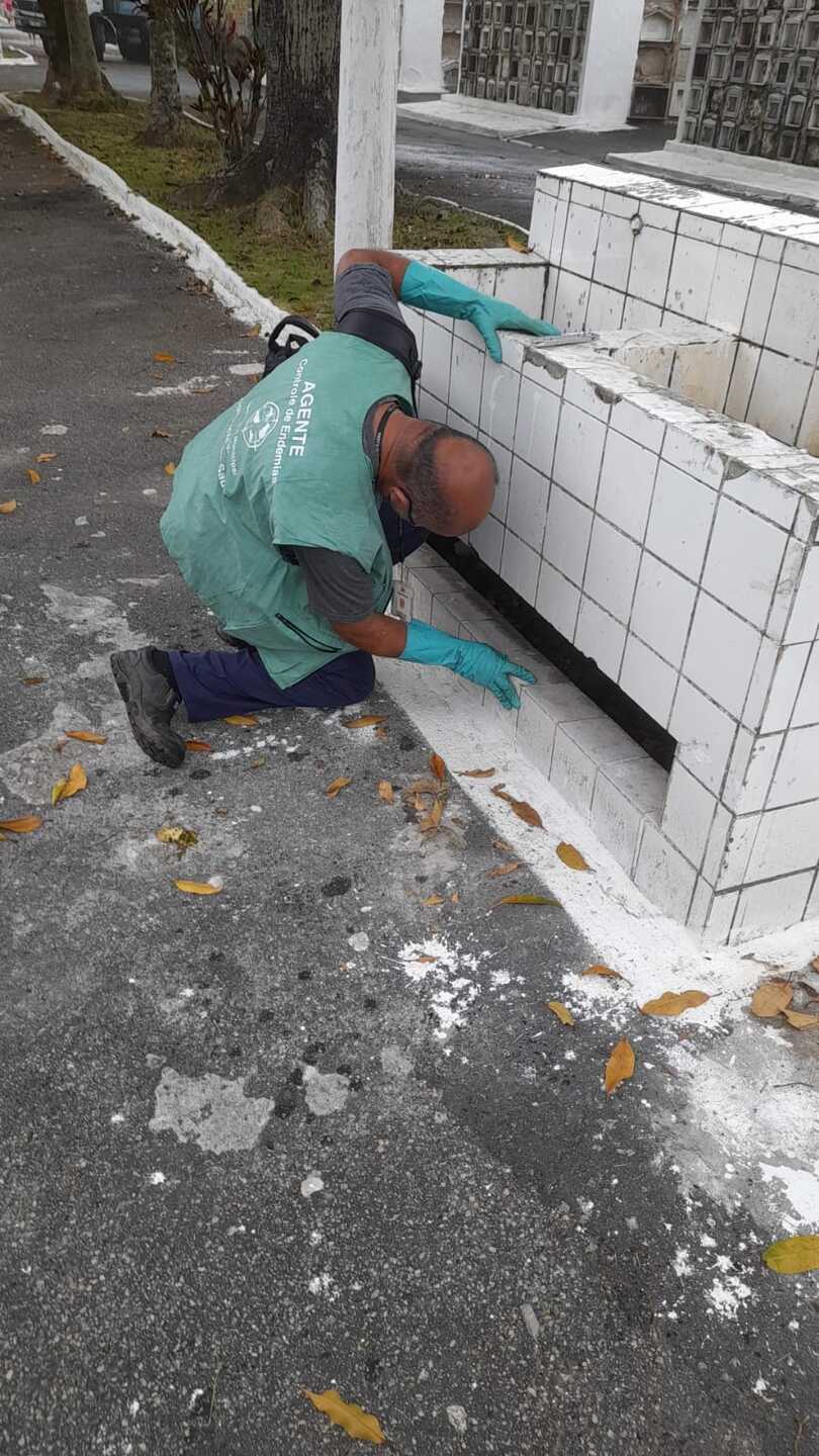 Cemitérios de Santos recebem vistoria contra o mosquito Aedes aegypti