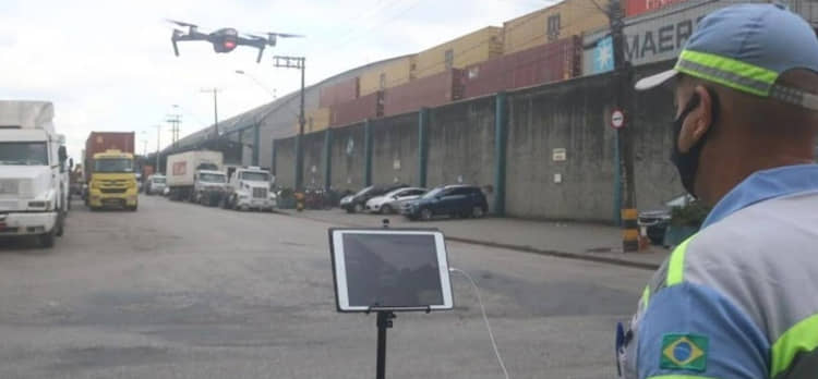 O drone foi doado à CET pela Associação de Empresas do Distrito Industrial e Portuário da Alemoa (AMA)