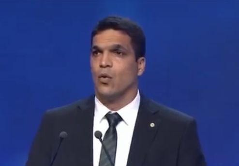 Cabo Daciolo durante debate nas eleições de 2018