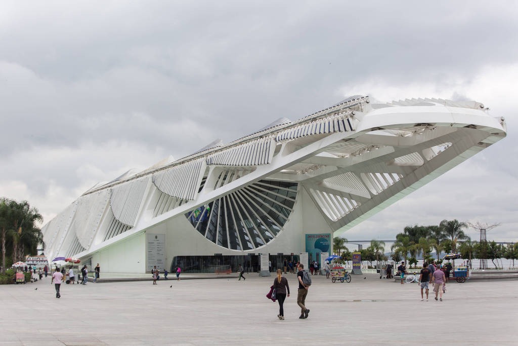 O Museu do Amanhã está localizado na praça Mauá, no Rio de Janeiro