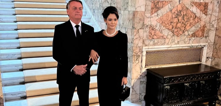 Bolsonaro e Michele em Londres, para acompanhar o funeral da rainha