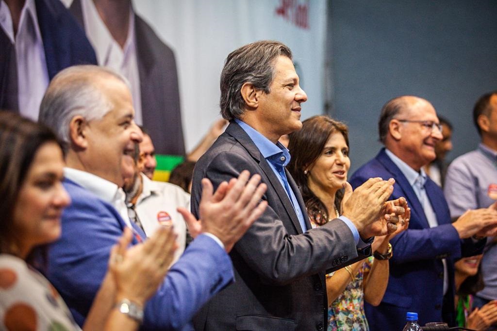 Márcio França, Fernando Haddad e Geraldo Alckmin.
