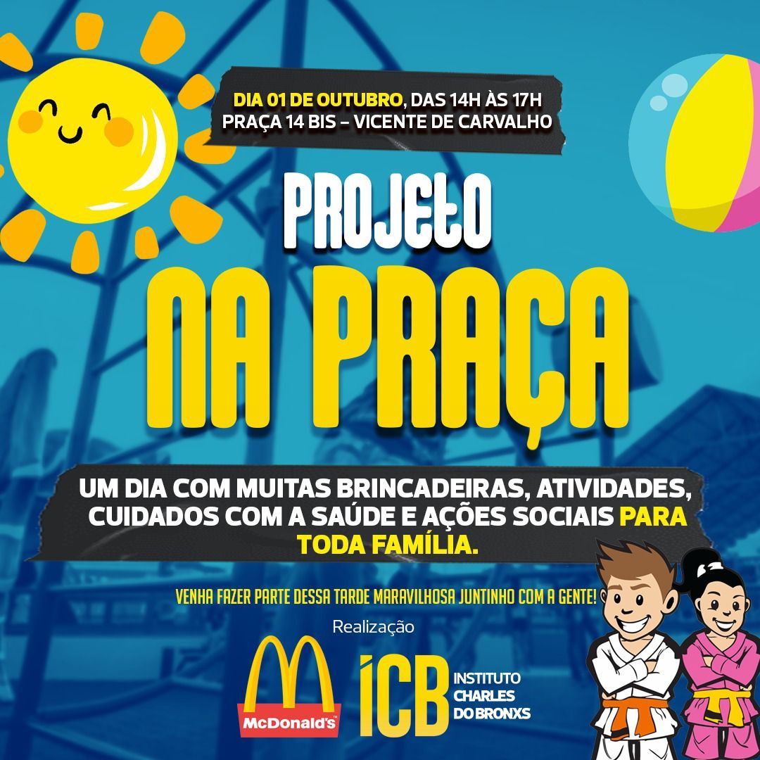 Serão diversas tendas montadas pelos apoiadores da ação, que irão proporcionar atividades para todos os gostos