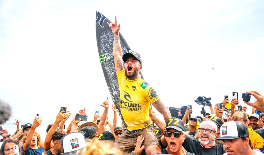 Filipe Toledo conquistou o seu primeiro título mundial de surfe
