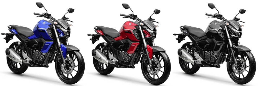 Na Fazer FZ15 ABS, as tomadas de ar protuberantes fazem uso ativo do fluxo para ajudar a resfriar o motor