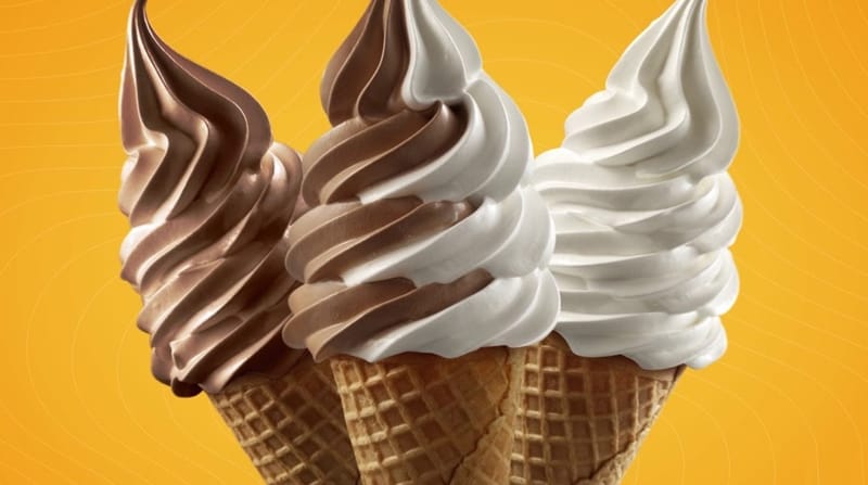 Casquinhas tradicionais da rede de fast-food