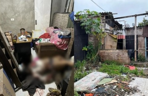 Imóvel onde o corpo da vítima foi encontrado