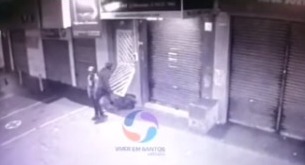 Bandidos durante ação criminosa