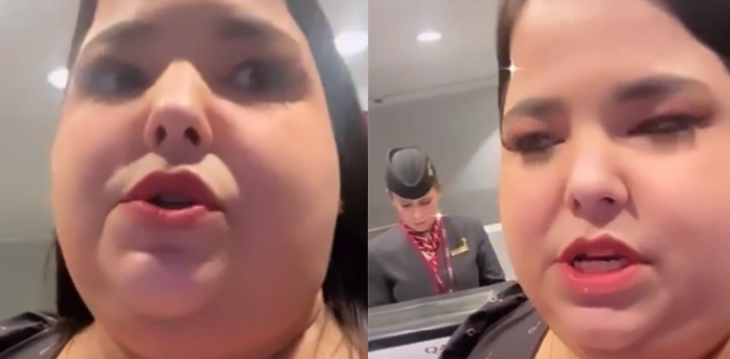 A passageira diz que ficou presa no Líbado por ter sido impedida de entrar no avião pelos funcionários da cia aérea