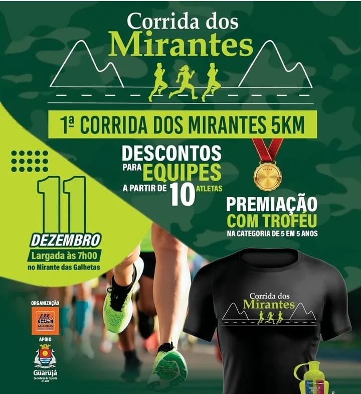 A organização da prova estima a presença de 500 corredores