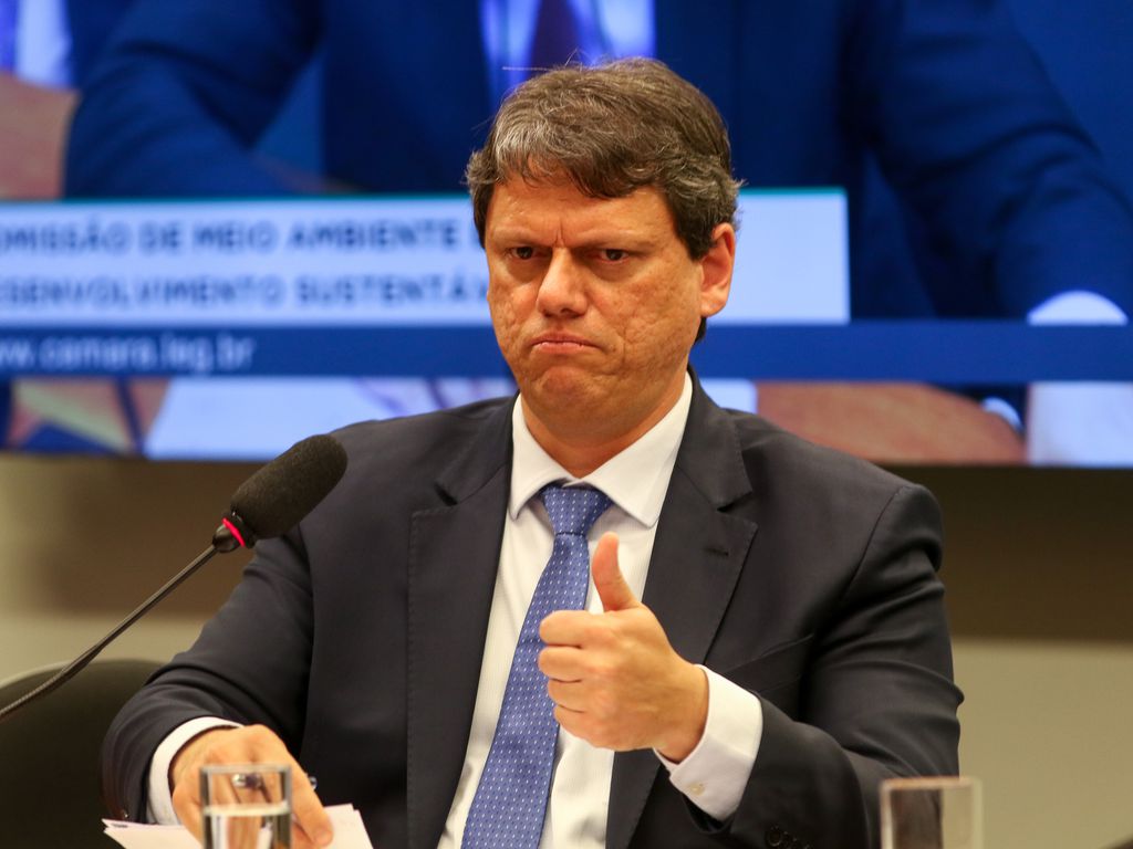 O governador de São Paulo, Tarcísio de Freitas (Republicanos)