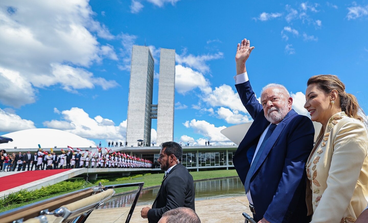 Lula e a primeira-dama, Janja, em Brasília