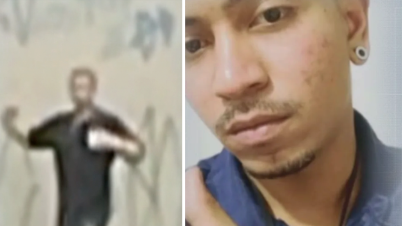 No vídeo, o jovem estava indo para casa para tomar banho e depois ir trabalhar
