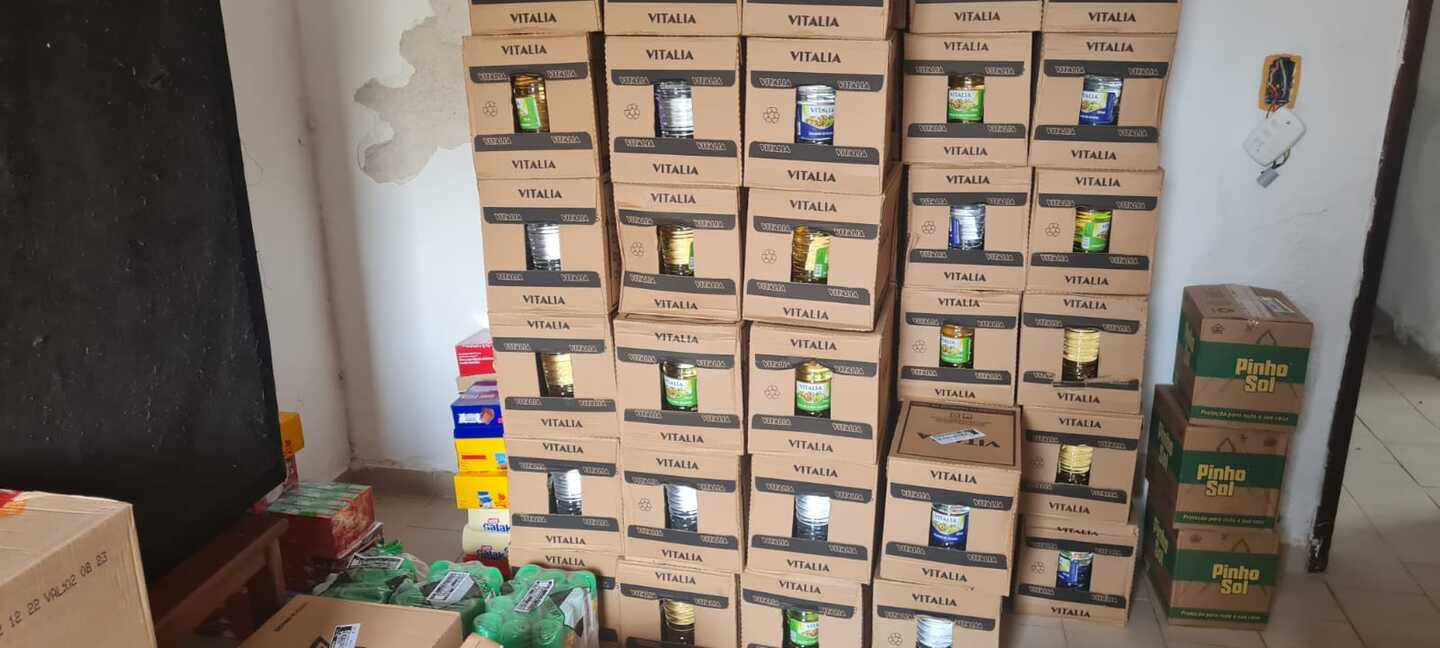 Carga roubada foi achada em imóvel localizado no bairro Vila Áurea, em Guarujá