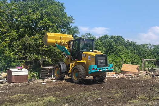 As equipes da Guarda Ambiental flagraram construções irregulares em área protegida e de controle contra novas ocupações irregulares
