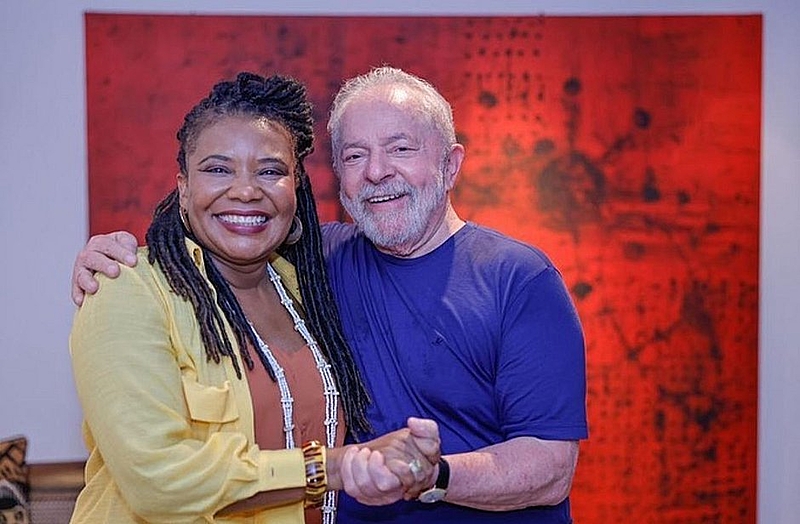 O presidente Lula e a ministra da cultura Margareth Menezes