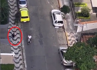 Motociclista ainda tentou auxiliar na captura do criminoso