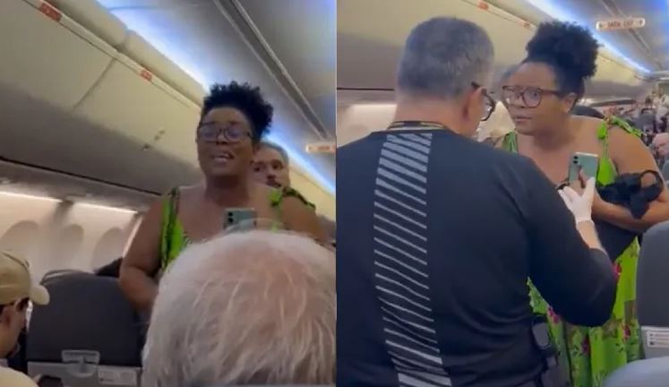 A tripulação ignorava completamente o desespero desta mulher, que era obrigada a despachar a mochila com seu computador, disse uma passageira