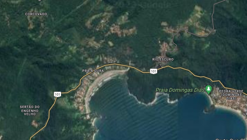 Região de Ubatuba onde a Polícia Militar Ambiental fez a operação