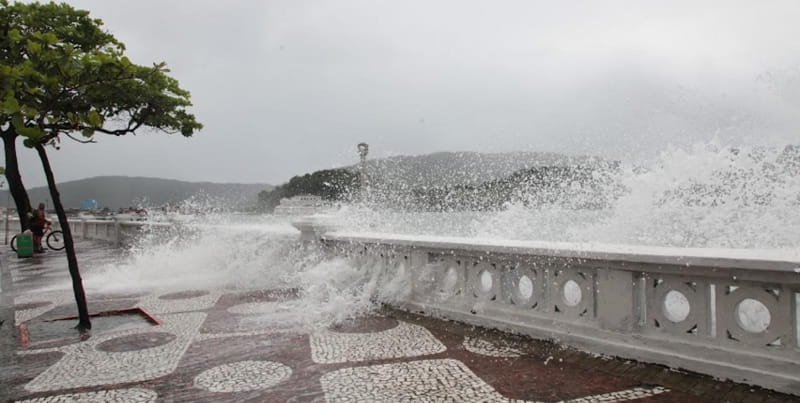 Santos pode ser totalmente invadida pelo mar nos próximos anos