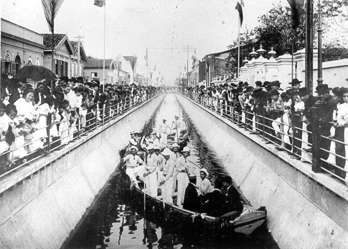 Canal 1, o primeiro inaugurado em Santos, em 1907