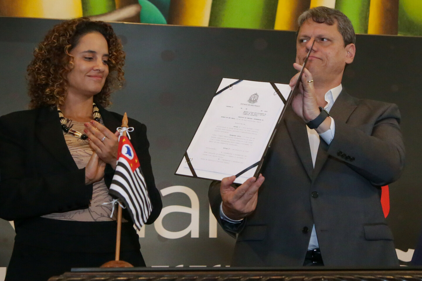 O Governador do Estado de São Paulo, Tarcísio de Freitas, em Lançamento do Plano Estadual Anticorrupção