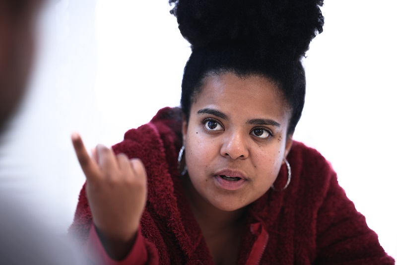 A vereadora Luana Alves, durante entrevista ao Diário do Litoral e à Gazeta
