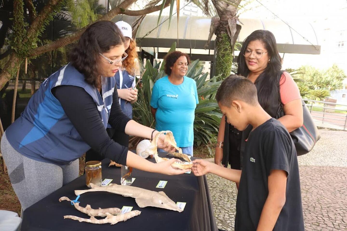 Alunos de escola de São Paulo participam de palestra no parque