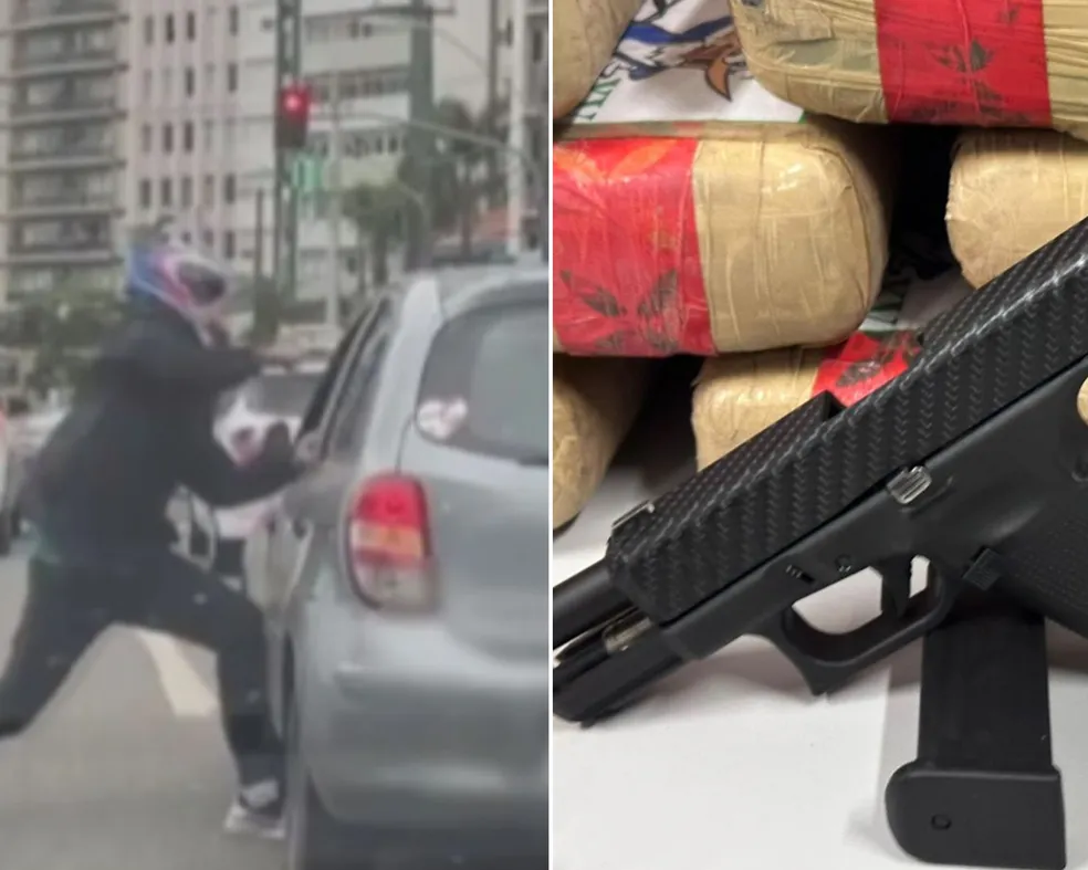 Motociclista é preso por tráfico em Santos