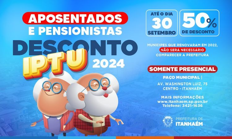Os interessados devem comparecer ao Call Center do Paço Municipal, na seção de Cadastro Imobiliário.