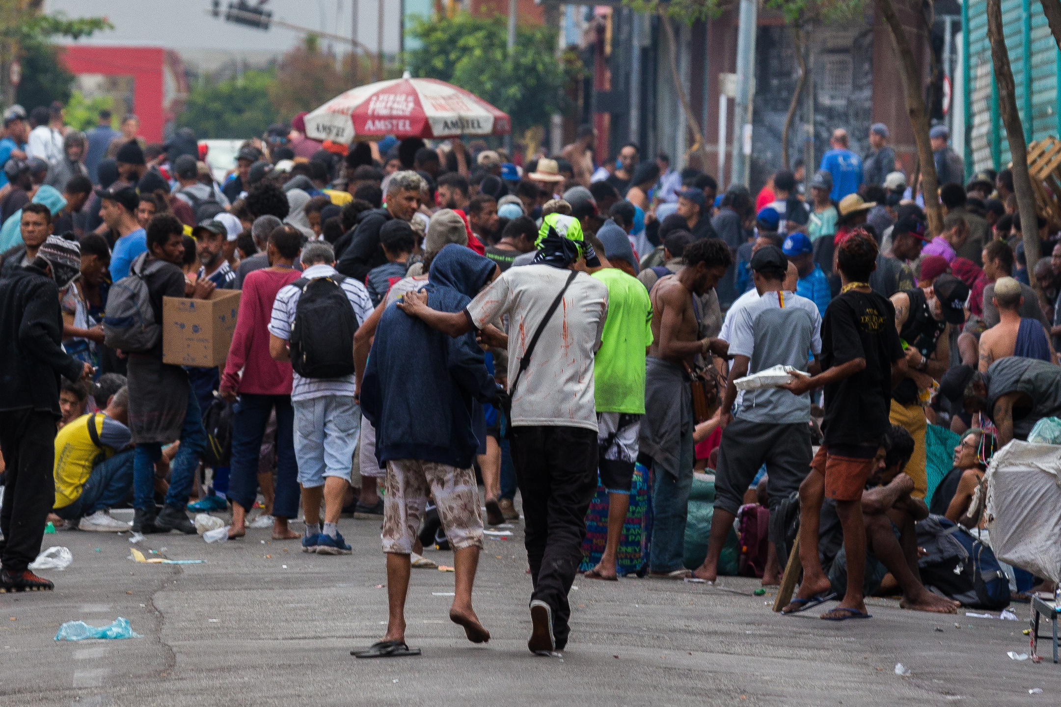 A quantidade de usuários de drogas que frequentam a cracolândia, no centro de São Paulo