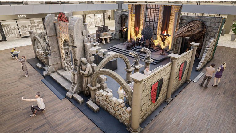 Exposição de 'House of the Dragon' chega a shopping em SP