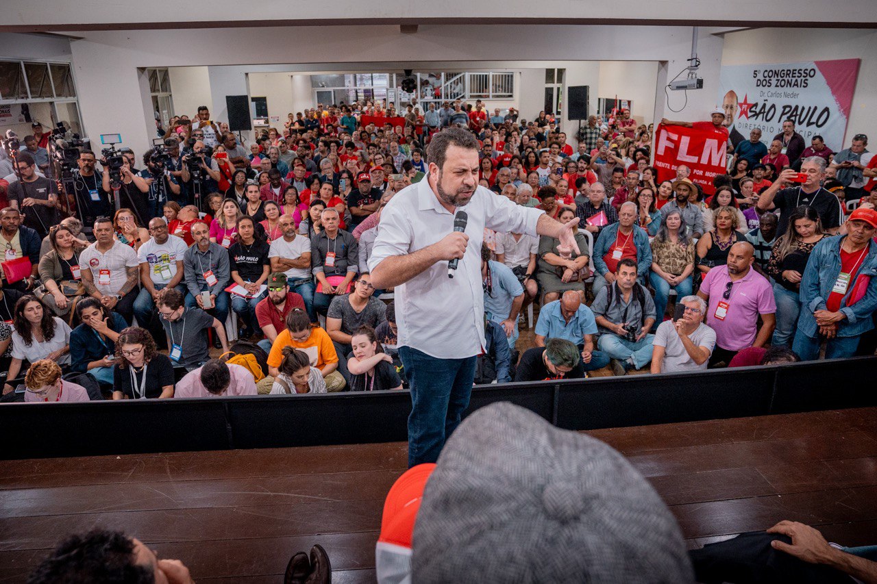 Boulos discursou durante evento do diretório do PT em São Paulo