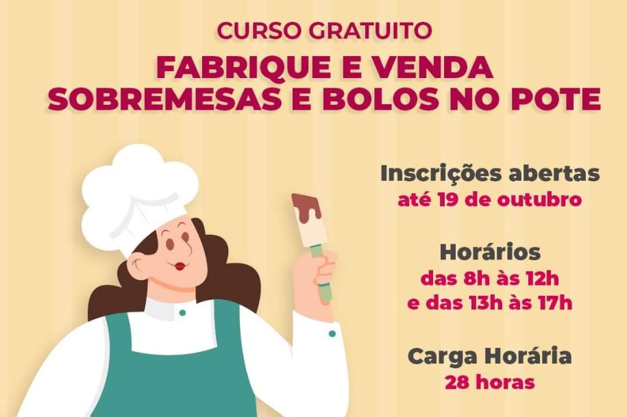 Com carga horária de 28 horas, a capacitação vai de 31 de outubro a 10 de novembro
