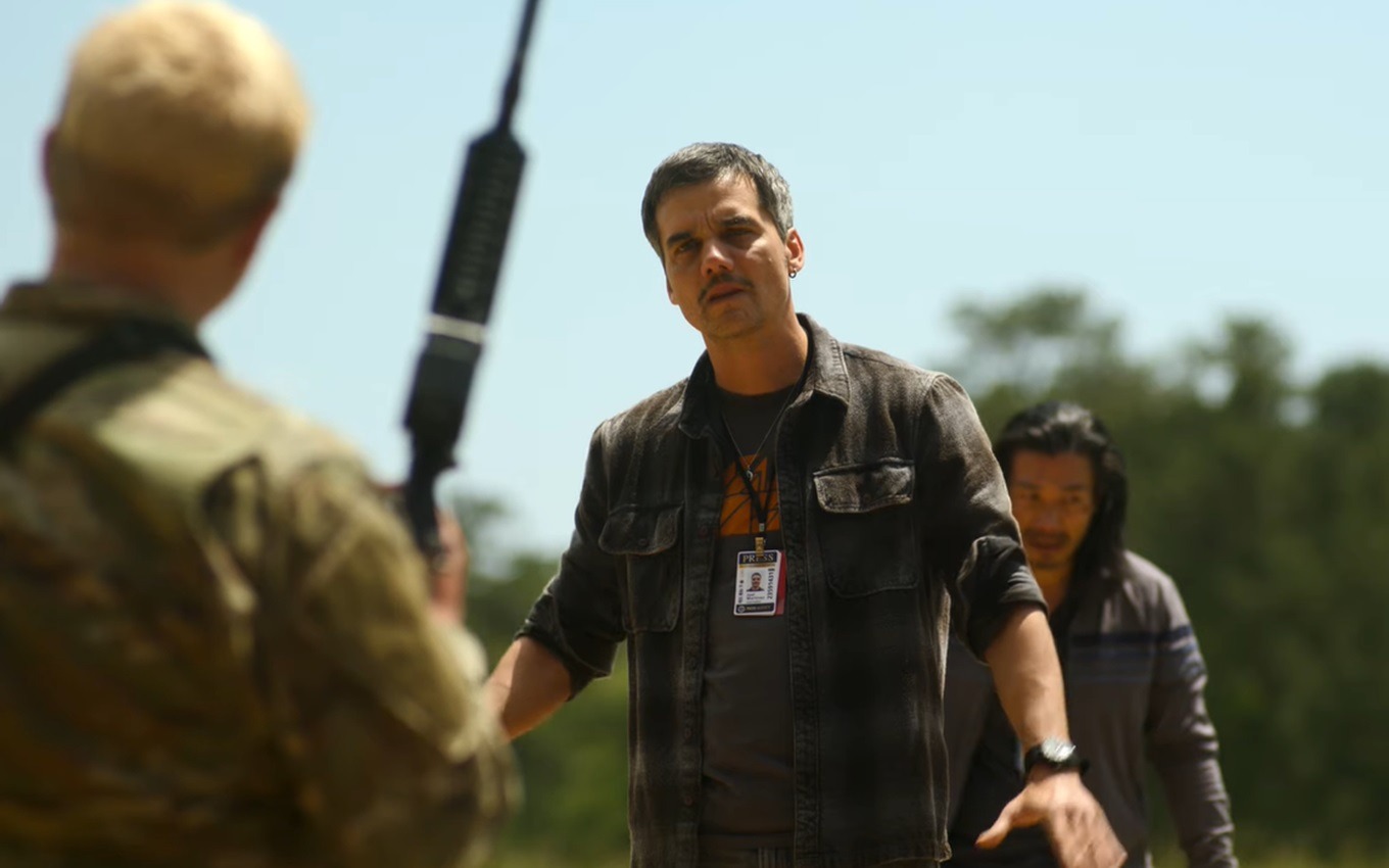 Wagner Moura em cena de 'Guerra Civil'