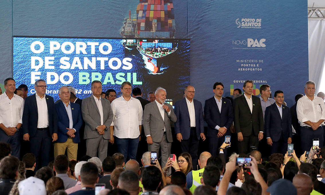 Lula esteve em Santos para falar sobre túnel e Porto