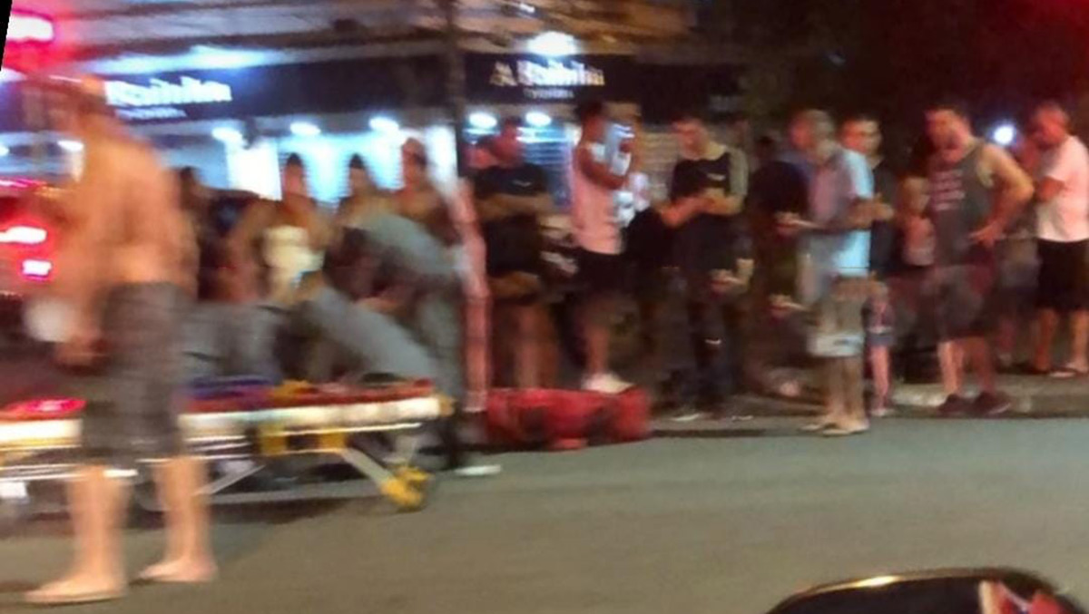 A colisão deixou a vítima com uma lesão na parte posterior da cabeça