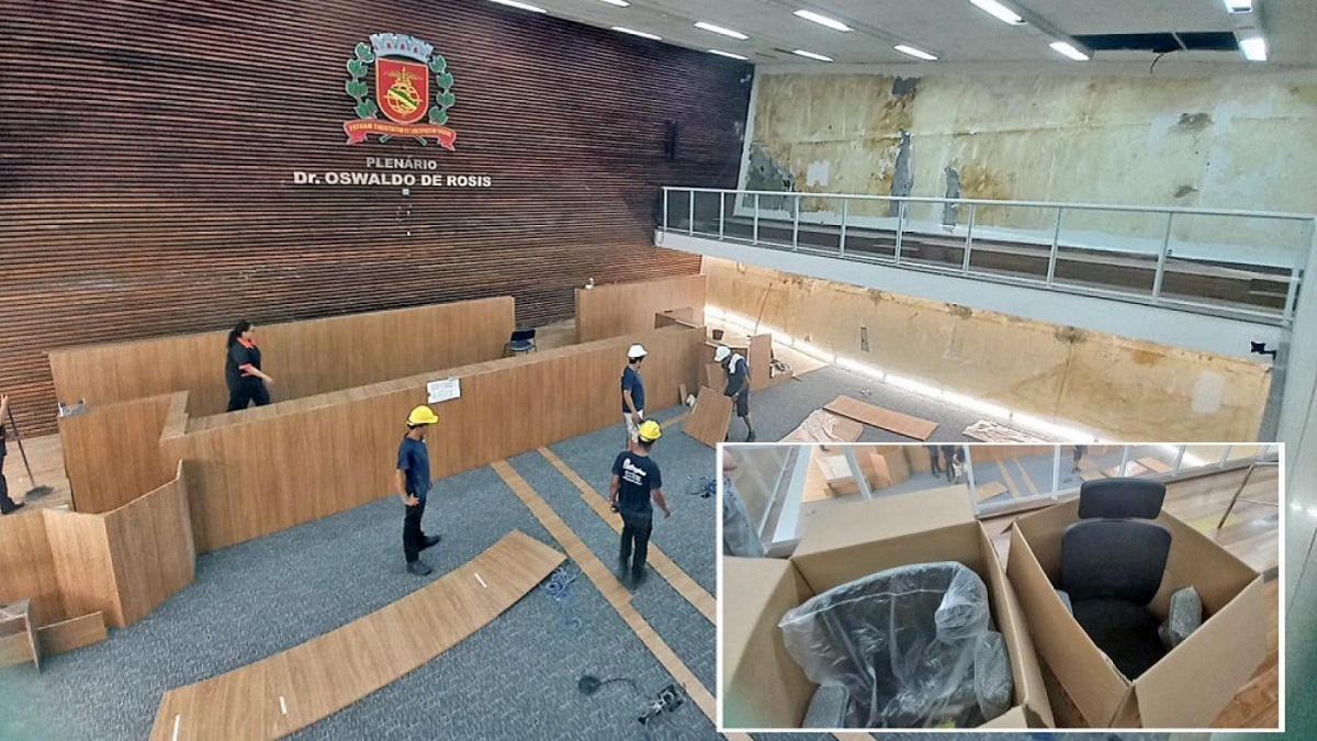 Somente com a mesa diretora serão gastos R$ 159.422,10. Duas mesas para vereadores Tipo 1 vão custar R$ 217.866,00 (R$ 108.933,00 cada) e quatro mesas para vereadores Tipo 2 vão custar R$ 566.061,20 (R$ 141.515,30 cada)