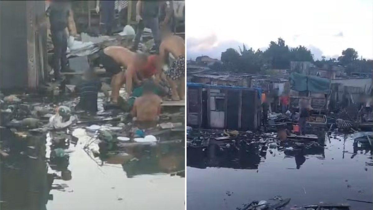 A troca de tiros aconteceu em uma área de palafita