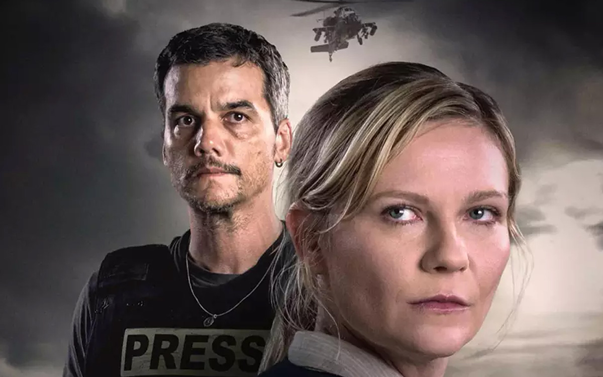 Wagner Moura e Kirsten Dunst em 'Guerra Civil'