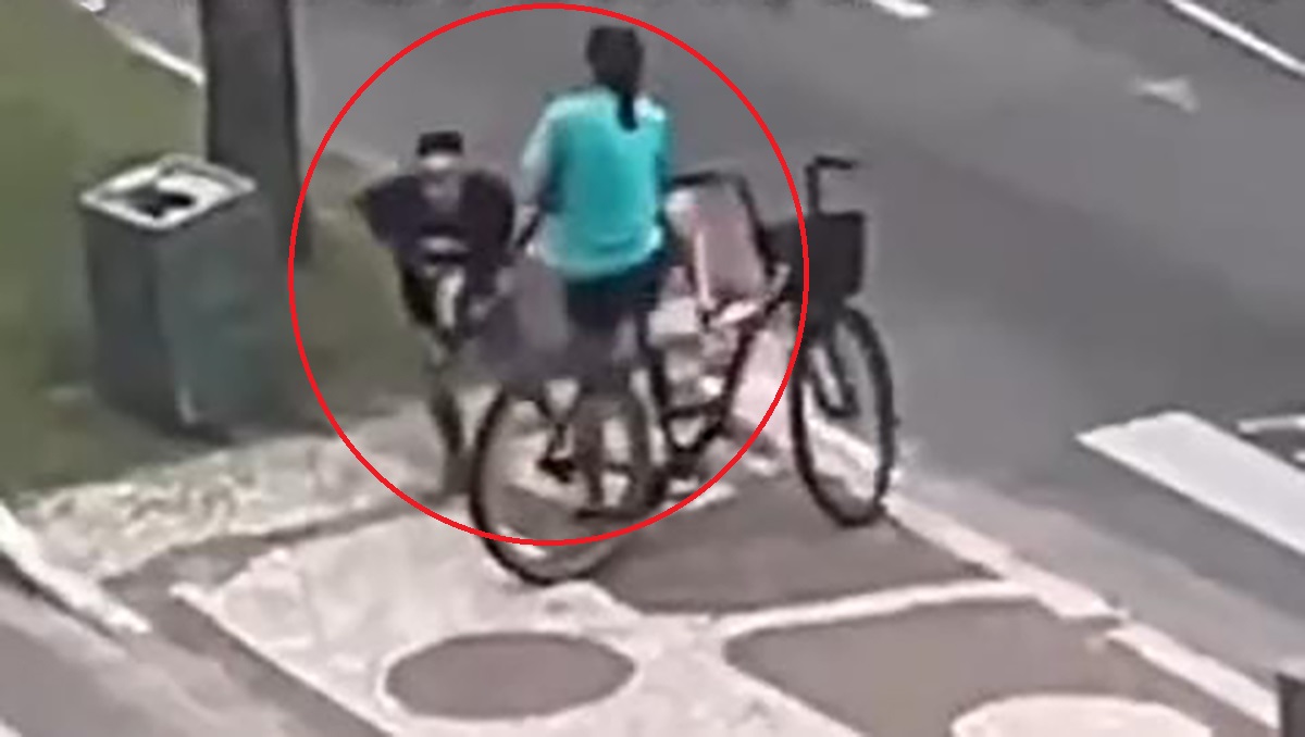 Segundo populares, o indivíduo foi detido pela Polícia Militar pouco após tentar fugir