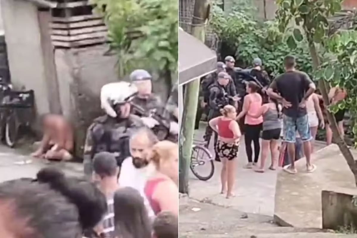 O homem foi atingido no rosto, mas não perdeu consciência